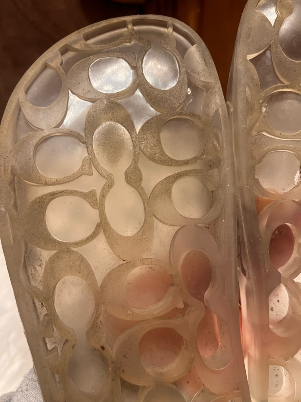 Coach Iridescent Logo Jelly Slide Sandals - Clear Holographic - Picture 6 of 6